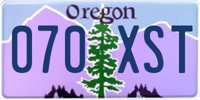 OR license plate 070XST