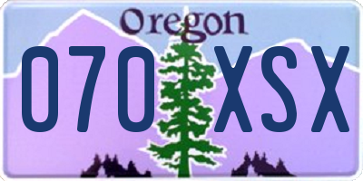 OR license plate 070XSX
