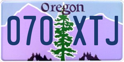 OR license plate 070XTJ