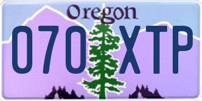 OR license plate 070XTP
