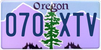 OR license plate 070XTV
