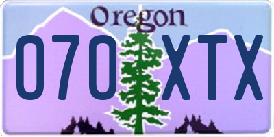 OR license plate 070XTX