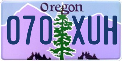 OR license plate 070XUH