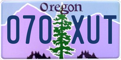 OR license plate 070XUT