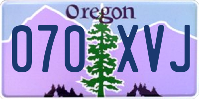 OR license plate 070XVJ