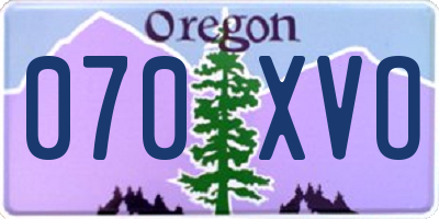 OR license plate 070XVO