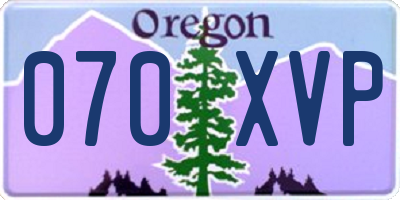OR license plate 070XVP