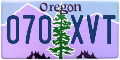 OR license plate 070XVT