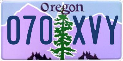 OR license plate 070XVY
