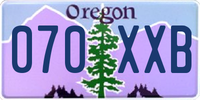 OR license plate 070XXB