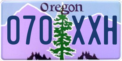 OR license plate 070XXH