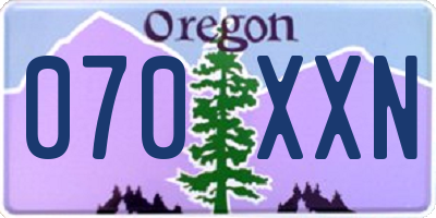 OR license plate 070XXN