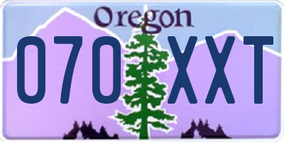 OR license plate 070XXT
