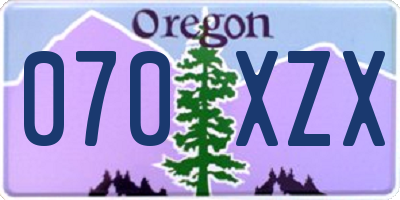 OR license plate 070XZX