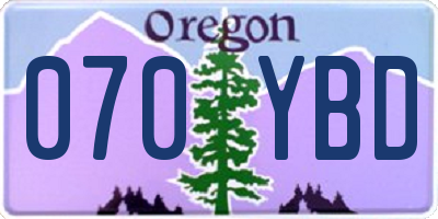 OR license plate 070YBD