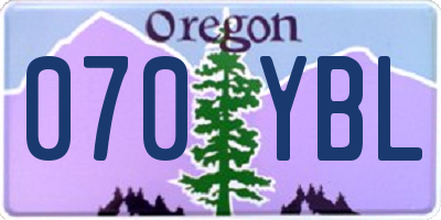OR license plate 070YBL