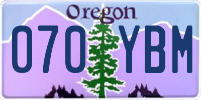 OR license plate 070YBM