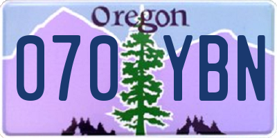 OR license plate 070YBN