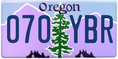 OR license plate 070YBR