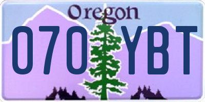 OR license plate 070YBT