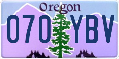 OR license plate 070YBV