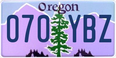 OR license plate 070YBZ