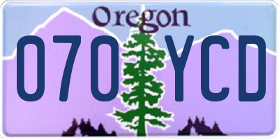 OR license plate 070YCD