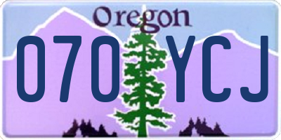 OR license plate 070YCJ
