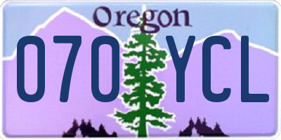 OR license plate 070YCL