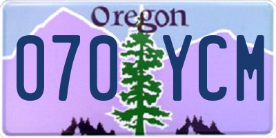 OR license plate 070YCM