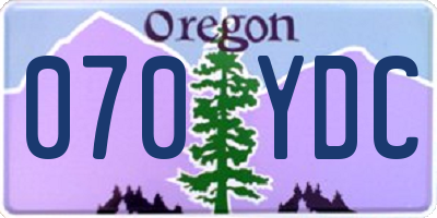 OR license plate 070YDC