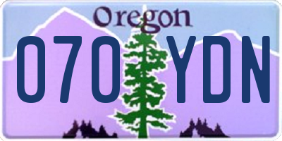 OR license plate 070YDN