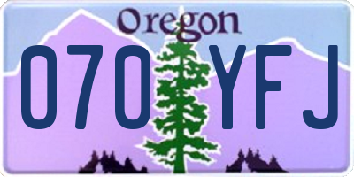 OR license plate 070YFJ
