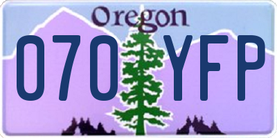 OR license plate 070YFP