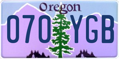OR license plate 070YGB