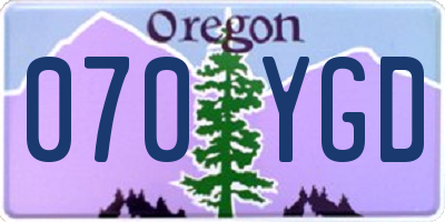OR license plate 070YGD