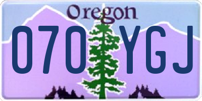 OR license plate 070YGJ