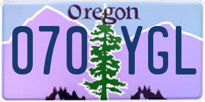 OR license plate 070YGL