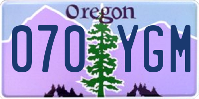 OR license plate 070YGM