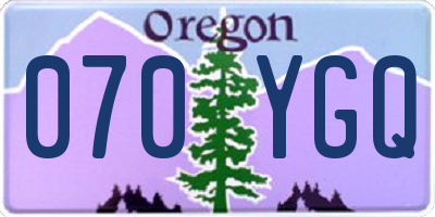 OR license plate 070YGQ