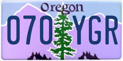 OR license plate 070YGR