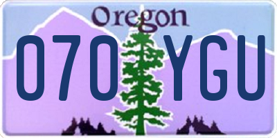 OR license plate 070YGU