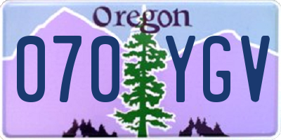 OR license plate 070YGV