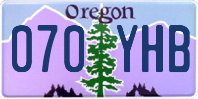 OR license plate 070YHB