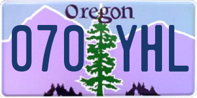 OR license plate 070YHL