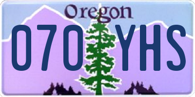 OR license plate 070YHS
