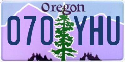 OR license plate 070YHU