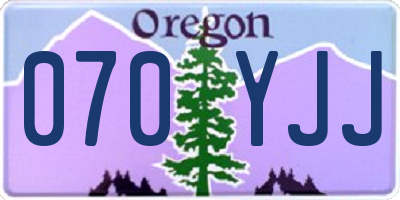 OR license plate 070YJJ