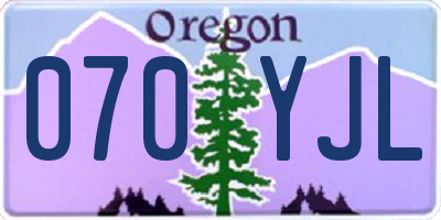 OR license plate 070YJL