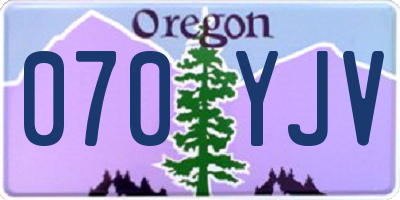OR license plate 070YJV